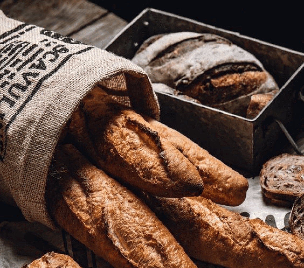Bread texture close-up